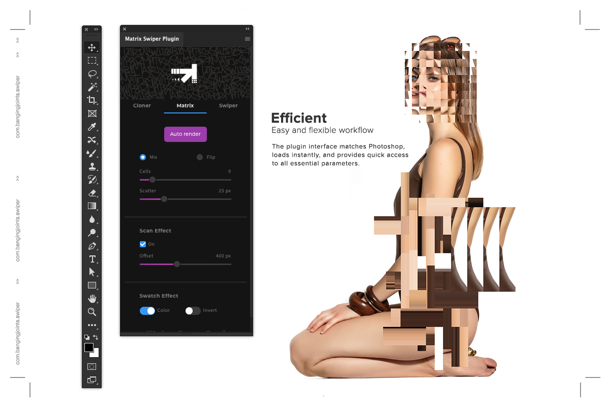 Matrix Swiper - Animation PS Plugin, an Action Add-On by bangingjoints (Photo 4 of 16)