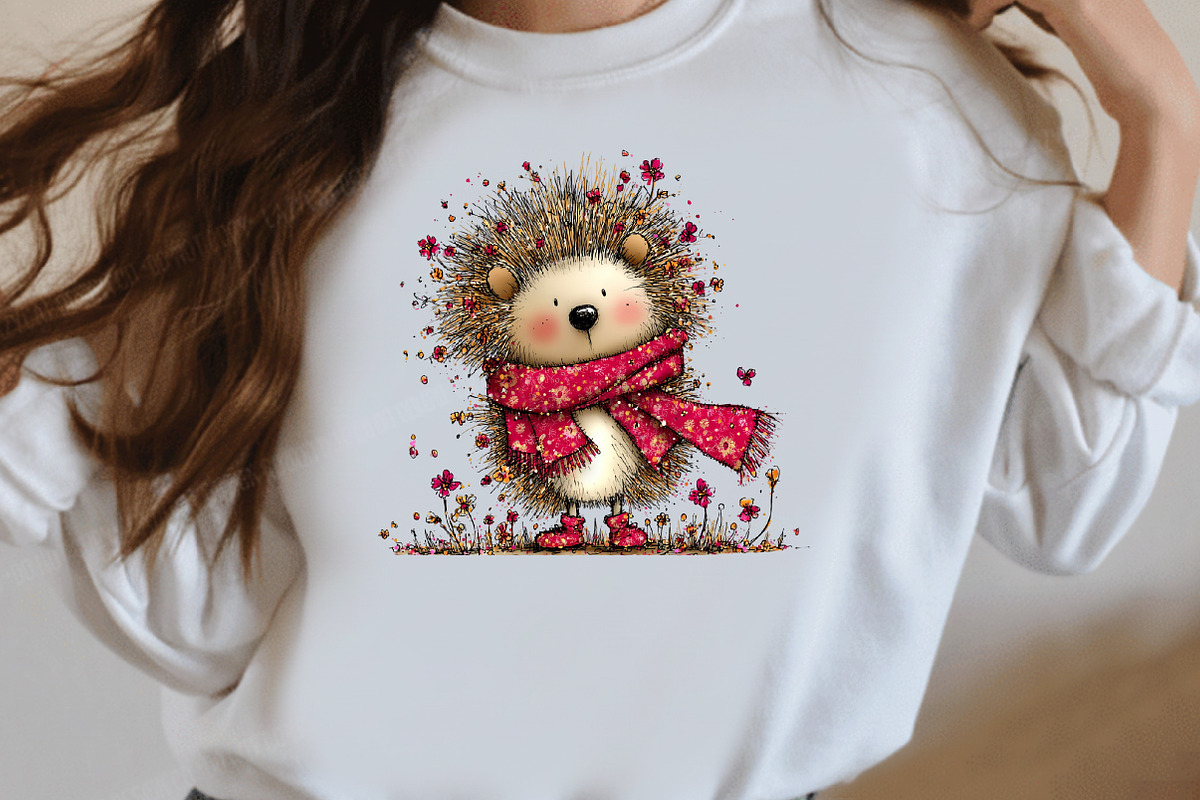 Whimsical Spring Hedgehog Clipart, an Illustration by Designworld (Photo 8 of 8)