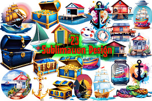Sublimation T-shirt Design Clipart, an Illustration by Wow Magic