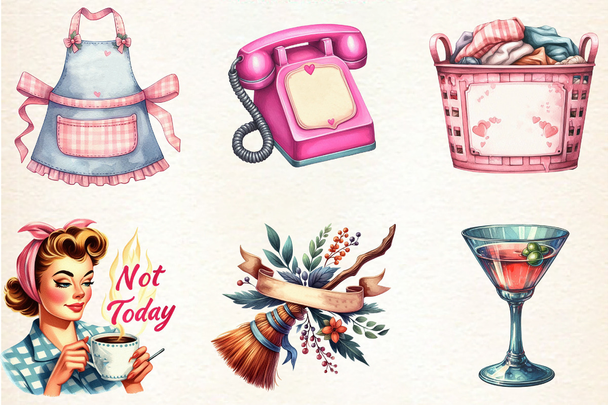 Sarcastic Housewife Sublimation Clip, an Illustration by DreamArtGraphic (Photo 2 of 4)