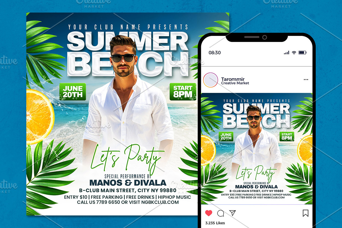 Summer Beach Party Flyer, a Flyer Template by Tarommir (Photo 2 of 3)
