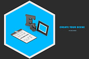 Isometric Office Scene Mock-up, an iPhone Mockup by IsometricWorld (Thumbnail 3 of 7)