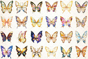 Stained Glass Butterfly Clipart, an Illustration by DreamCafeArt (Thumbnail 3 of 5)