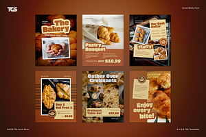 Bakery Shop Social Media Post Pack