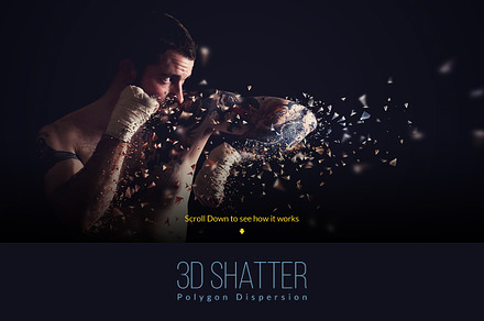 3D Polygon Shatter Photoshop Action