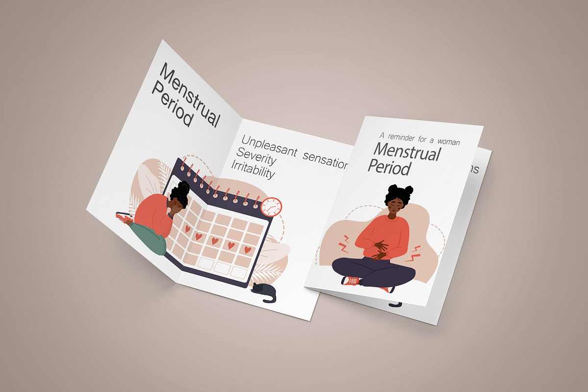 Menstrual Period african woman, an Illustration by KeronnArt (Photo 4 of 7)
