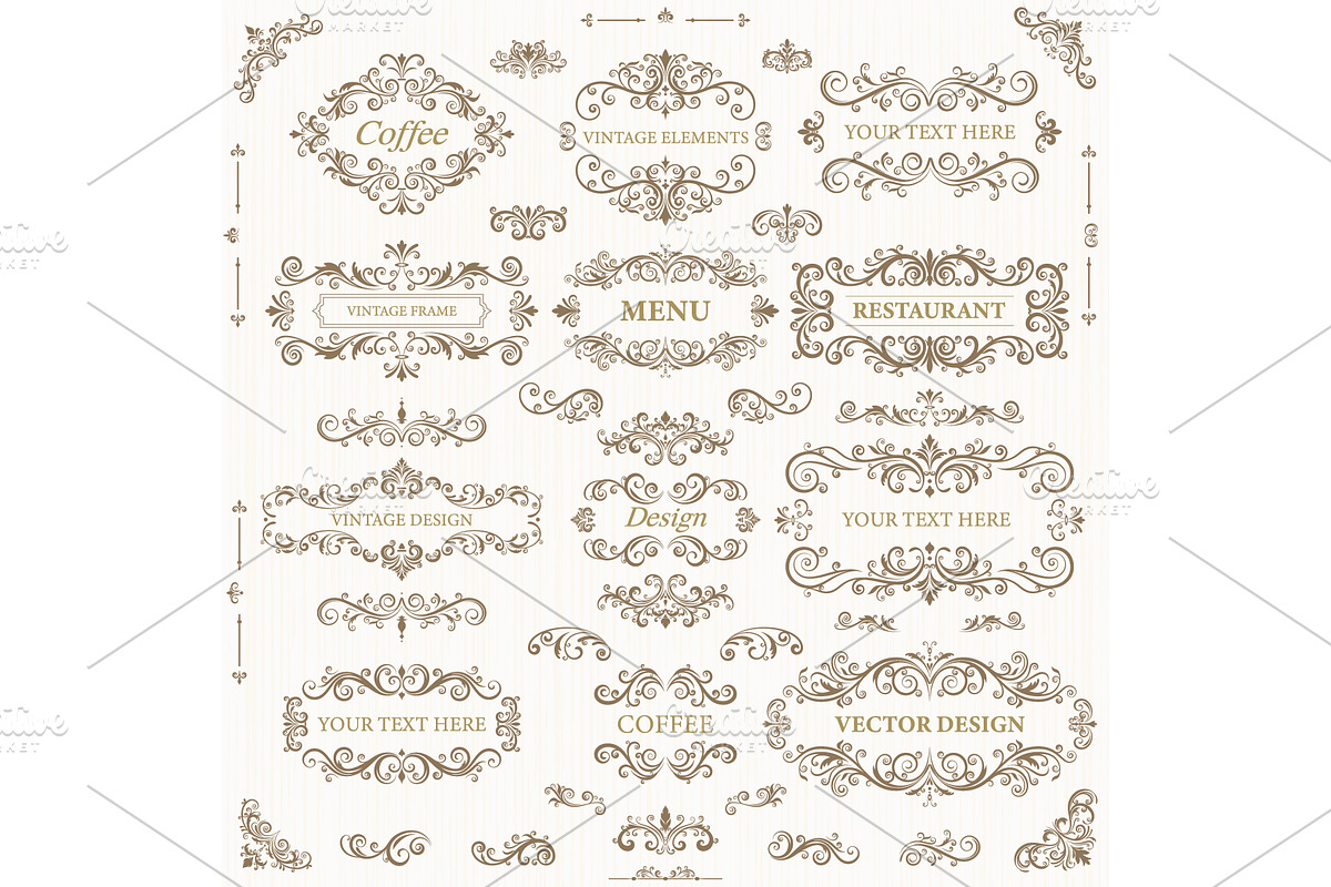 Vintage decorative frames, a Decorative Illustration by Yayasya