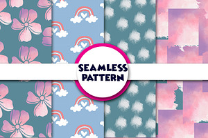 Boho Digital Papers Seamless Pattern