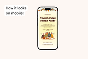 Thanksgiving Dinner Party Invitation, a Social Media Template by Adored Templates (Thumbnail 2 of 10)