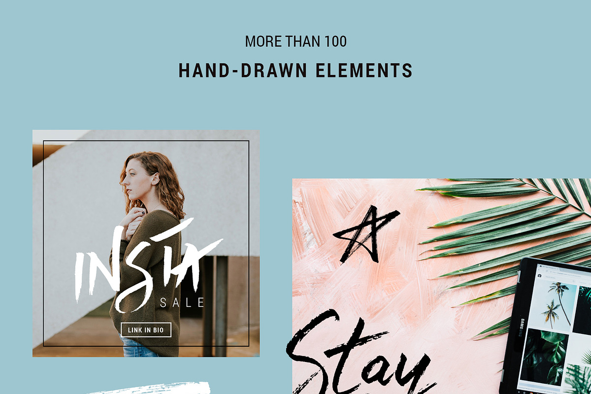 ANIMATED Hand-Drawn Instagram Posts, a Social Media Template by SilverStag Type Foundry (Photo 3 of 14)