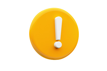 white exclamation mark isolated on white background, 3d render, a Technology Photo by Ales Munt