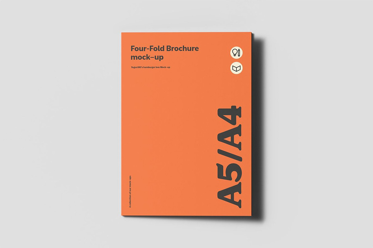 Four Fold A5 Brochure Mockup, an Advertising Mockup by Se٧enStudio (Photo 16 of 16)