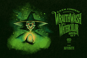 Wraithwash Watercolor (Affinity), a Brush Add-On by G.A.R.M. Company