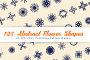 105 Abstract Flower Shapes, a Shape Add-On by SNK's (Thumbnail 1 of 3)