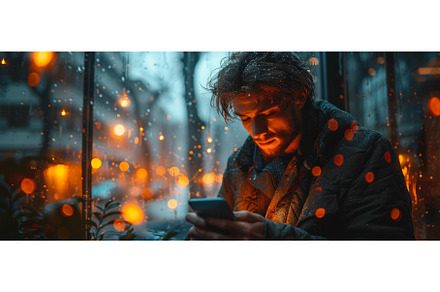 A businessman uses social media and, a Technology Photo by ZinetroN