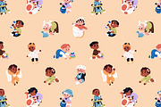 Life of cute babies set + pattern, a Person Illustration by PaperTrident (Thumbnail 5 of 5)