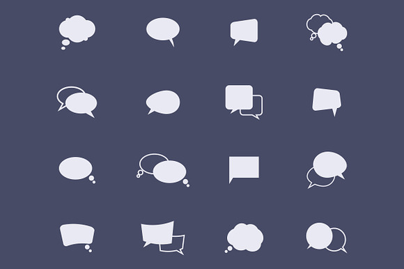 Set Of Simple Speech Bubble Icons