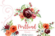 Watercolor Flowers-Pink Roses, an Illustration by Feather Grace Designs (Thumbnail 2 of 6)