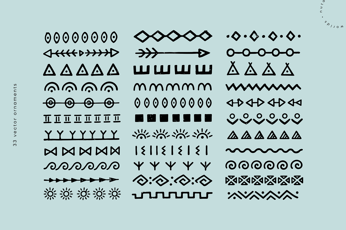Tribal Shabby Symbols Vector Pack, an Object Graphic by Nutalin Art (Photo 10 of 13)