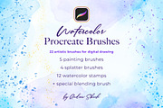Watercolor Procreate Brushes, a Brush Add-On by Andrew Skoch Design (Thumbnail 3 of 12)