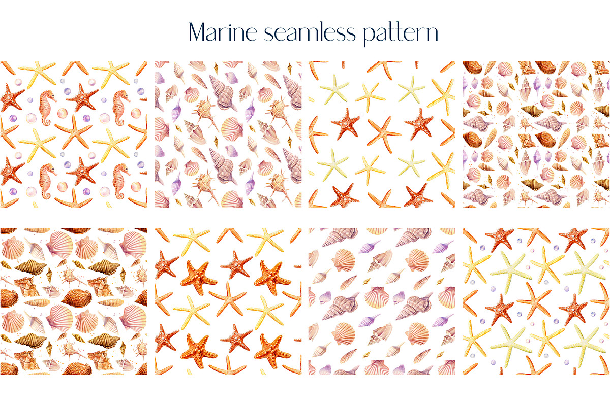 Watercolor starfish, shells, crabs, an Animal Illustration by Hanna Hryharenka (Photo 4 of 12)
