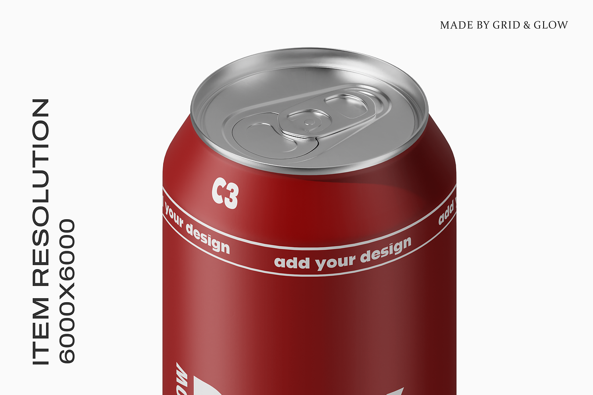 Drink Can Mockup - 500ml, a Packaging Mockup by Grid&Glow (Photo 8 of 8)