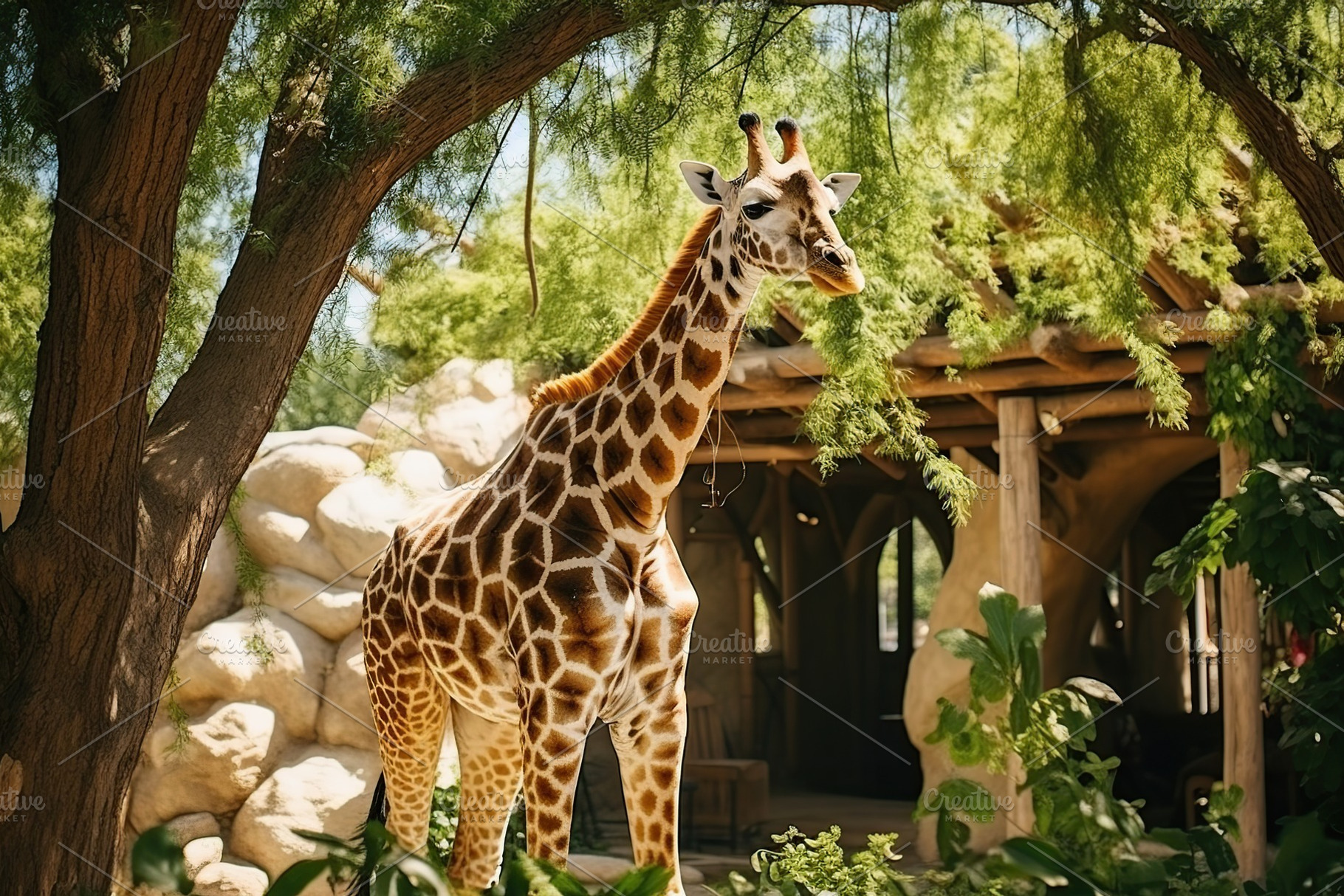 Young giraffe at the zoo, an Animal Photo by AlyaAnd