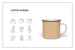 53 Coffee Shop Icons Set