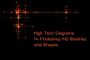 High Tech Diagrams Photoshop HD Brus