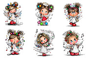 Cartoon-style Christmas Angel, an Illustration by CreationArt (Thumbnail 5 of 5)