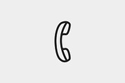 Phone, an Outline Icon by Jordy (Thumbnail 1 of 2)