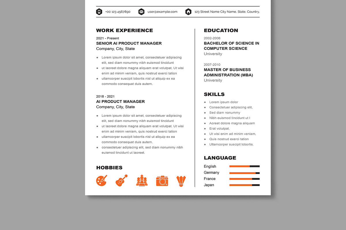 Resume Template Layout, a Resume Template by MightyDesign (Photo 5 of 8)