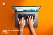 Macbook Pro 16 with Woman Hands, a Product Mockup by Custom Scene (Thumbnail 1 of 8)