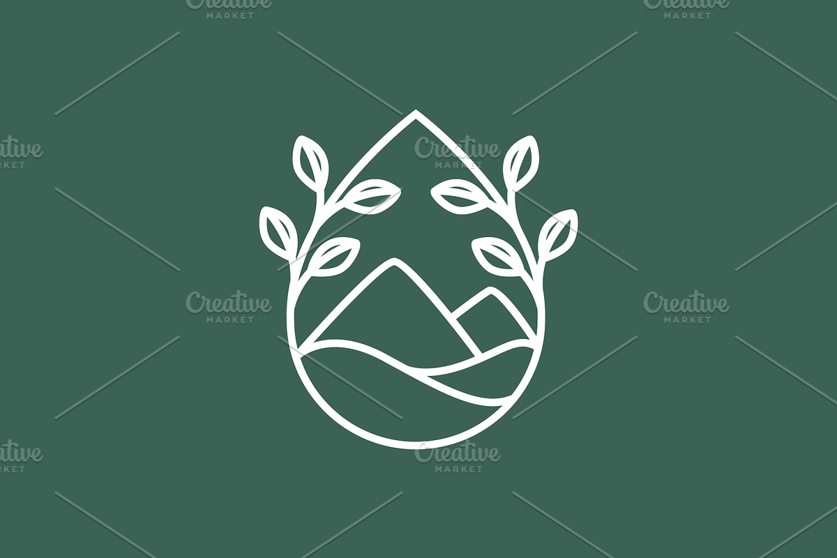 mountain drop water hygienic logo, a Branding & Logo Template by devastd