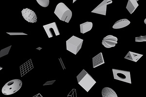 85 Geometric 3D Models Set