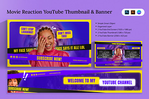Movie Reaction Youtube & Canva, a Social Media Template by Attype