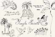 Jungle Saints: Tropical Line Art, an Object Illustration by Purple (Thumbnail 1 of 15)
