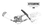 Silhouettes of a kitesurfer, a Sport Illustration by Matrosovv (Thumbnail 3 of 4)