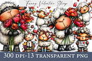 Funny Valentine Sheep Clipart, an Illustration by Designworld (Thumbnail 1 of 6)