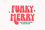 Funky Merry - Retro Display Typeface, a Sans Serif Font by SaktiAvellin (Thumbnail 1 of 8)