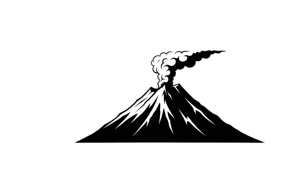 collection of volcano silhouettes, an Illustration by Amazin_art (Photo 25 of 31)