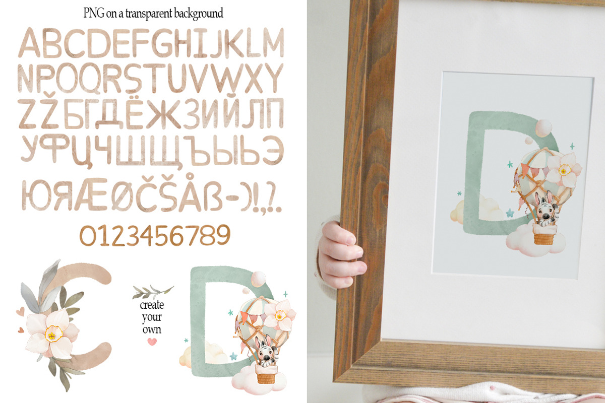 Boho baby Animal watercolor set, an Animal Illustration by TanyaSchuka (Photo 9 of 17)