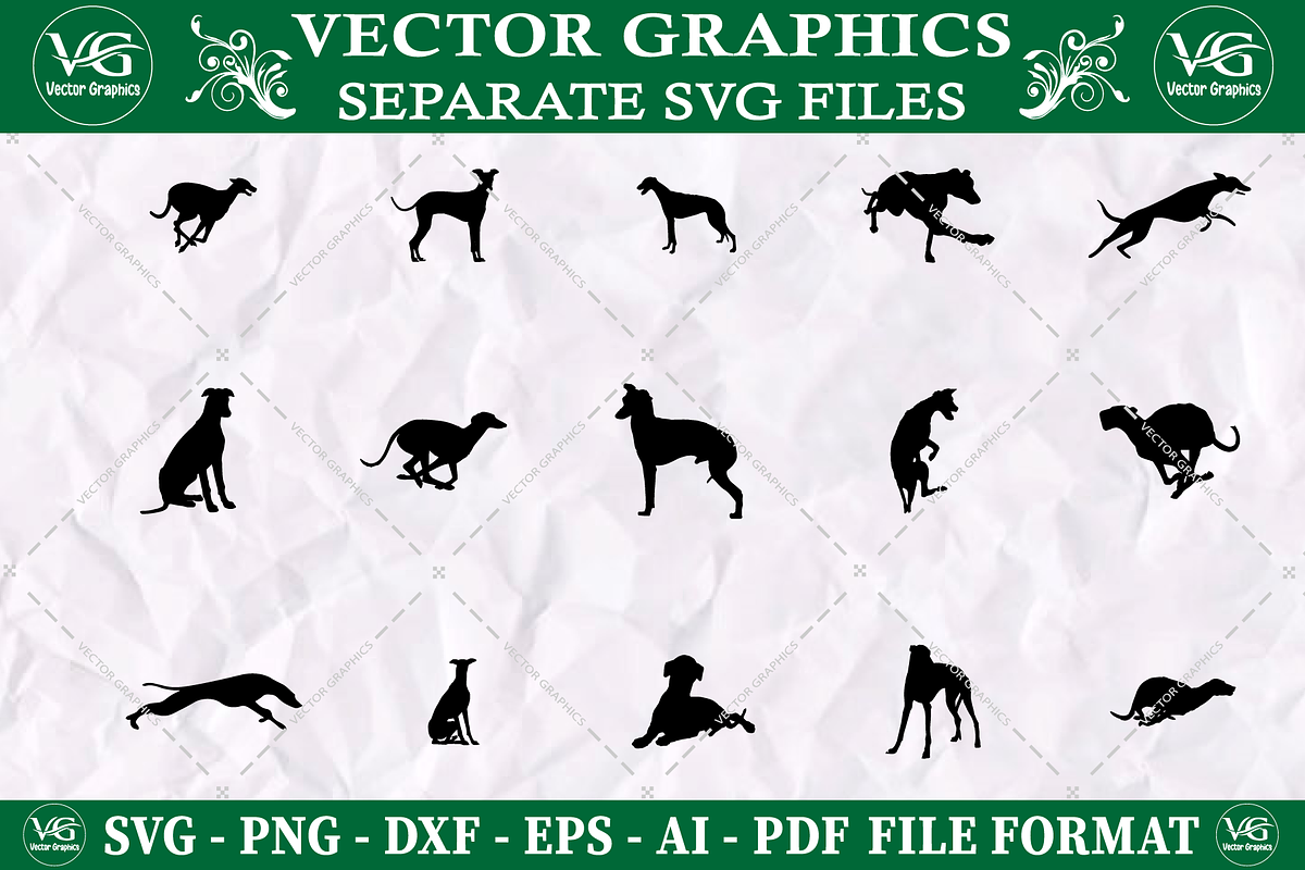 Greyhound Dog svg design, an Animal Illustration by Vector Graphics