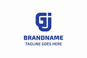 Letters GJ Monogram Connected Logo, a Branding & Logo Template by Pray Art Design Studio