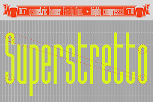 Superstretto Family banner font