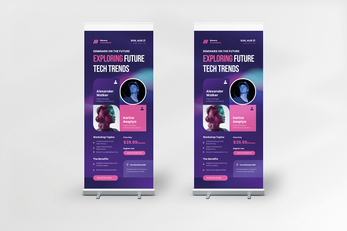 Conference Seminar Roll Up Banner, a Print Template by Annora Studio (Photo 3 of 5)