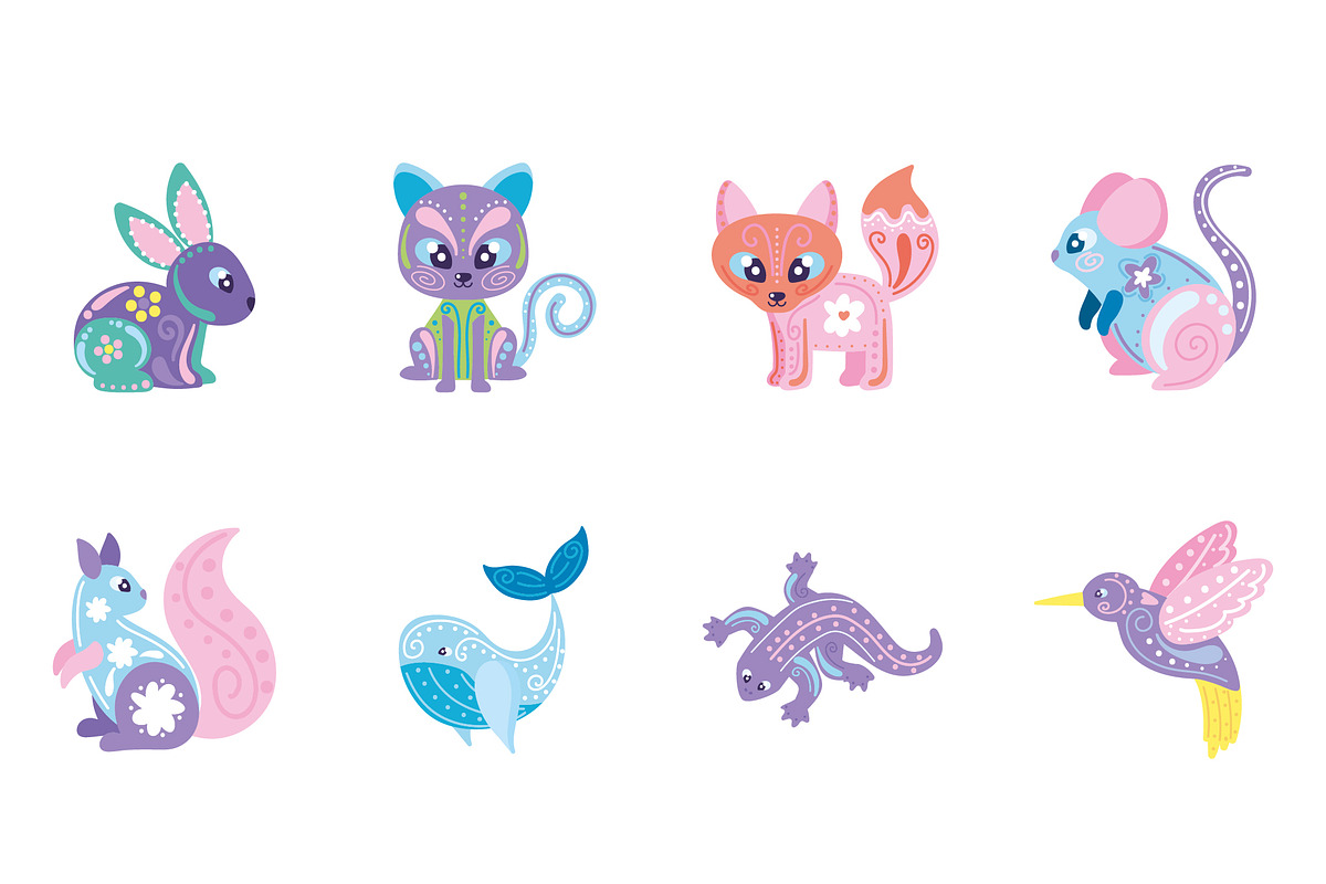 Mexican Alebrijes Illustration Set