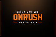 NFC ONRUSH DISPLAY FONT, a Sans Serif Font by Haws.std (Thumbnail 1 of 7)