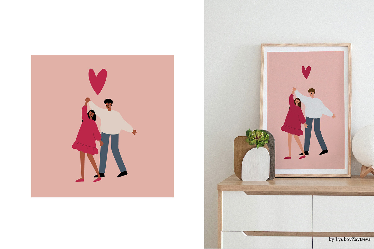Couple in love clipart | ai png svg, a Person Illustration by LyubovZaytseva (Photo 5 of 19)
