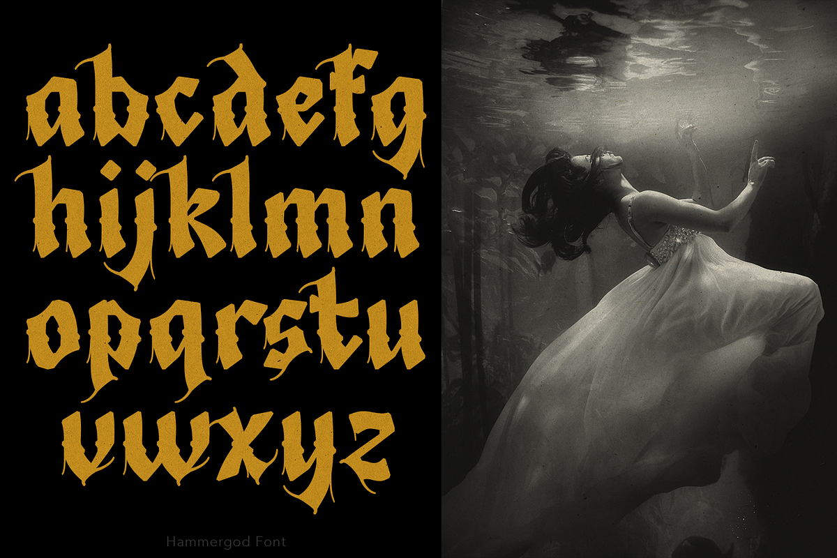 Hammergod Blackletter, a Blackletter Font by TypeClassHeroes (Photo 7 of 16)